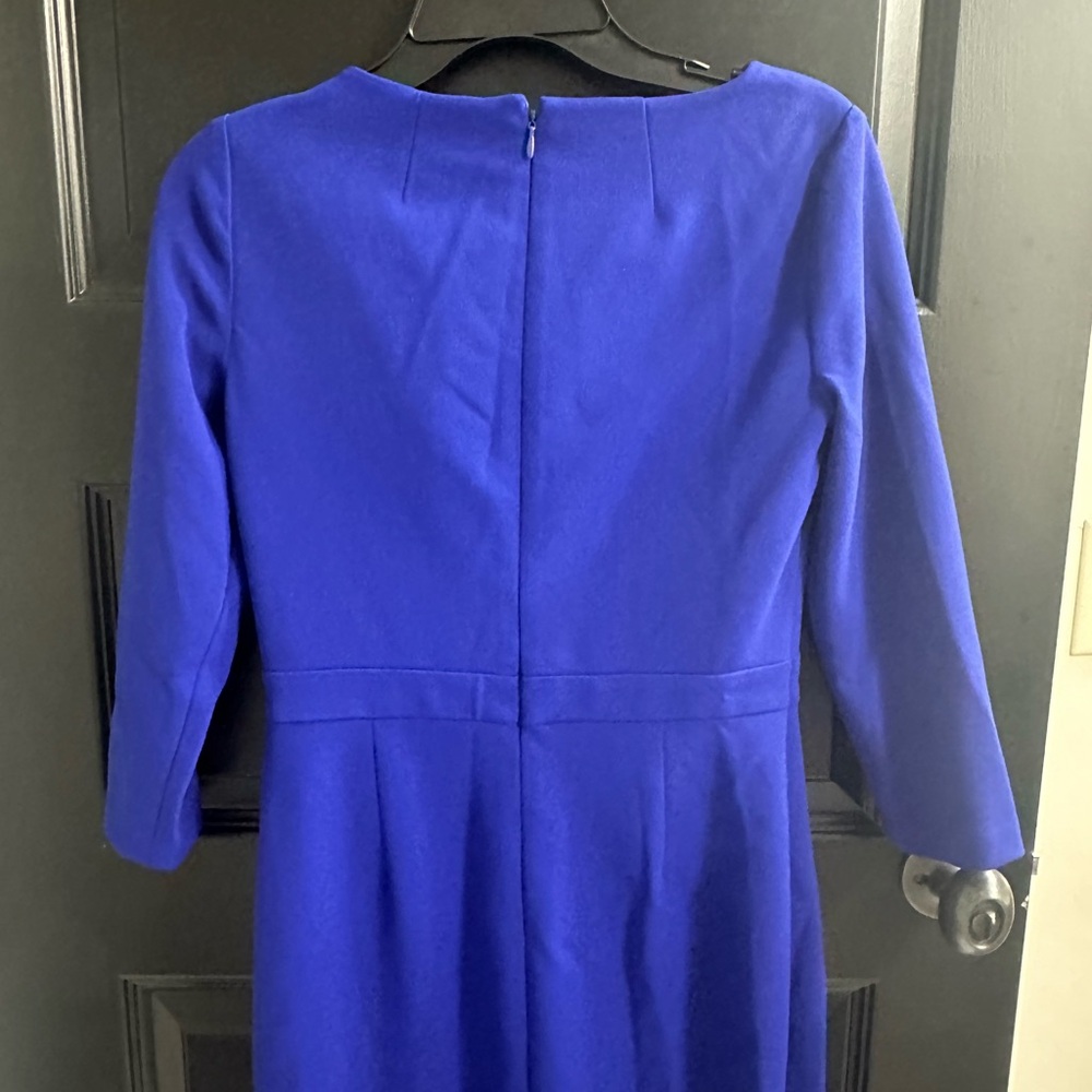 Calvin Klein Blue Sheath Dress with Cowl Neck - Picture 6 of 7